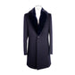 Made in Italy Elegant Virgin Wool Coat with Removable Mink Fur