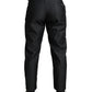 Dolce & Gabbana Elegant Silk Skinny Pants with Heraldic Print