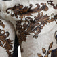 Dolce & Gabbana Elegant Silk Skinny Pants with Heraldic Print