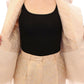 Zeyneptosun Exquisite Beige Brocade Sleeveless Jacket Vest