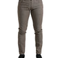 Dolce & Gabbana Elegant Brown Cotton Stretch Skinny Pants