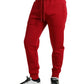 Dolce & Gabbana Sizzling Red Cotton Blend Jogger Pants