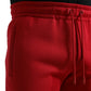 Dolce & Gabbana Sizzling Red Cotton Blend Jogger Pants