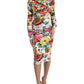 Dolce & Gabbana Elegant Floral Sheath Midi Dress