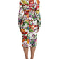 Dolce & Gabbana Elegant Floral Sheath Midi Dress