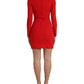 Dolce & Gabbana Elegant Red Bodycon Mini Dress with Sacred Heart