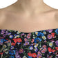 Dolce & Gabbana Elegant Floral Sheath Off Shoulder Dress