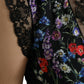 Dolce & Gabbana Floral Print Lace Trim Sheath Dress