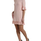 Dolce & Gabbana Elegant Light Pink A-Line Shift Mini Dress