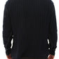 Dolce & Gabbana Elegant Blue and Black Layered Sweater