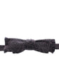 Dolce & Gabbana Elegant Black Paisley Silk-Wool Blend Bow Tie