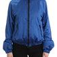 GF Ferre Chic Blue Bomber Jacket for Elegant Outings