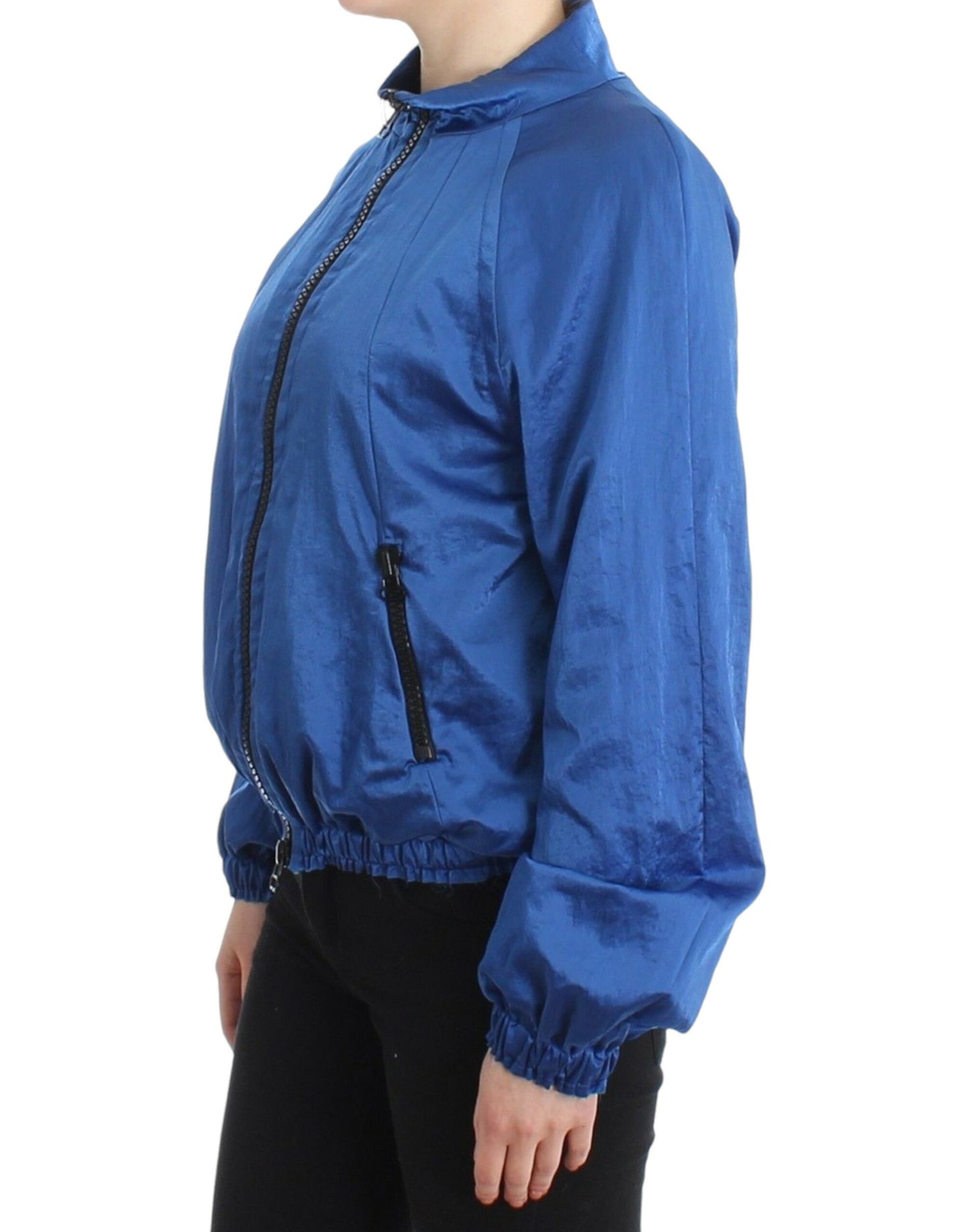 GF Ferre Chic Blue Bomber Jacket for Elegant Outings