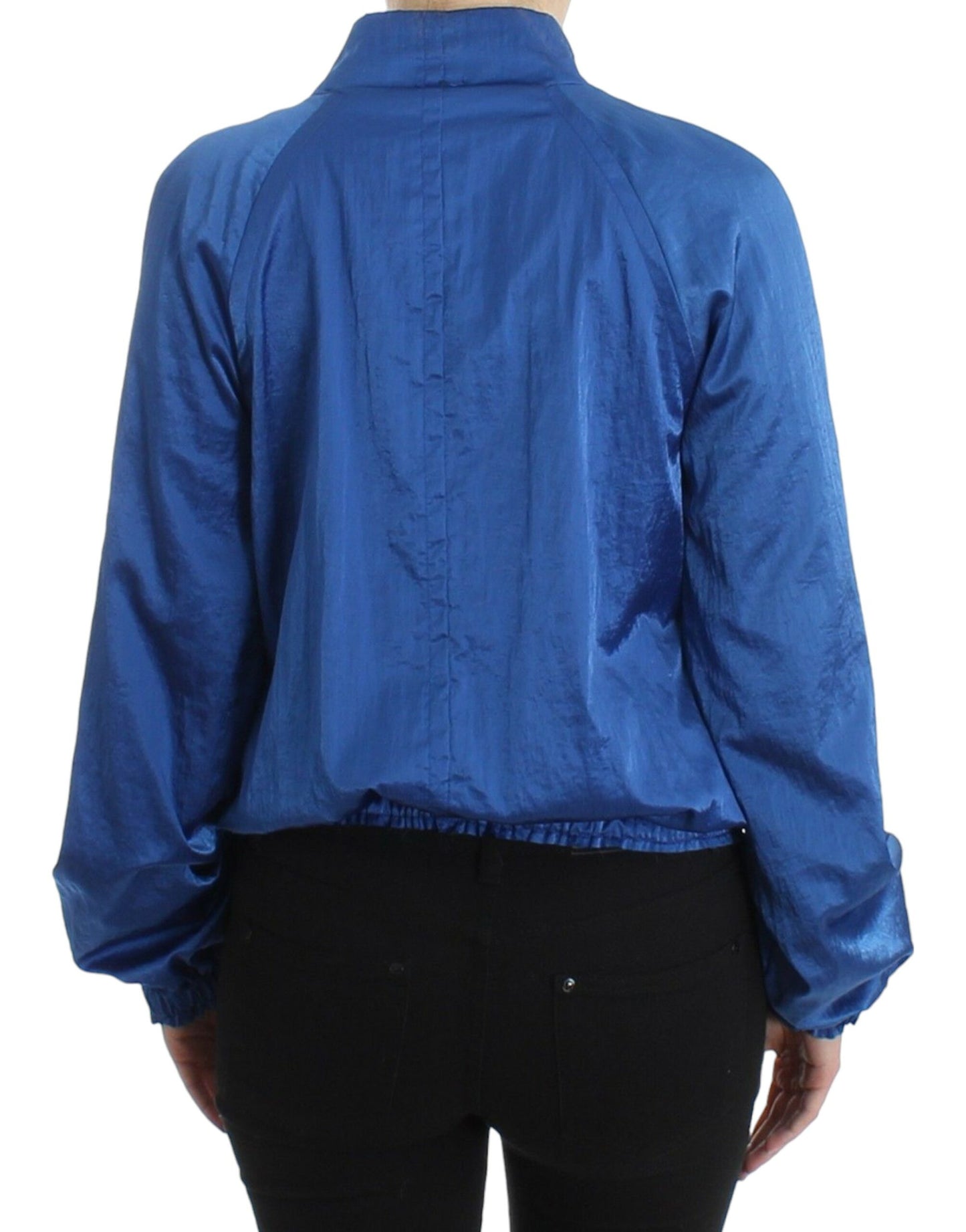 GF Ferre Chic Blue Bomber Jacket for Elegant Outings