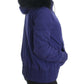 GF Ferre Chic Blue K-Way Jacket with Faux Fur Accent