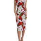 Dolce & Gabbana Elegant Floral Sheath Midi Dress in Pink