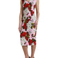 Dolce & Gabbana Elegant Floral Sheath Midi Dress in Pink