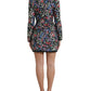 Dolce & Gabbana Floral Sheath Mini Dress Elegance