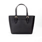 Michael Kors Jet Set Black Saffiano Leather XS Carryall Top Zip Tote Bag Purse