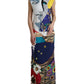 Dolce & Gabbana Elegant Multicolor Silk Patchwork Maxi Dress