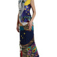 Dolce & Gabbana Elegant Multicolor Silk Patchwork Maxi Dress