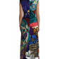 Dolce & Gabbana Elegant Multicolor Silk Patchwork Maxi Dress