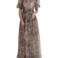 Dolce & Gabbana Elegant Floral Print Long Dress