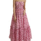 Dolce & Gabbana Chic A-Line Strapless Silk Dress in Pink