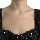 Dolce & Gabbana Elegant Leopard Sequin Tiered Dress