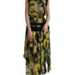 Dolce & Gabbana Elegant Sunflower Silk Maxi Dress