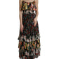 Dolce & Gabbana Vibrant Silk Floral Maxi Dress