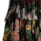 Dolce & Gabbana Vibrant Silk Floral Maxi Dress