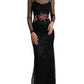 Dolce & Gabbana Floral Embroidery Tulle Long Evening Dress