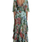 Dolce & Gabbana Elegant Floral Silk Long Dress