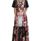 Dolce & Gabbana Elegant Floral Silk Maxi Dress