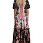 Dolce & Gabbana Elegant Floral Silk Maxi Dress