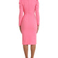 Dolce & Gabbana Elegant Rose Pink Bodycon Midi Dress