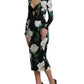 Dolce & Gabbana Elegant Floral Bodycon Midi Dress