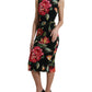 Dolce & Gabbana Elegant Floral Sheath Midi Dress