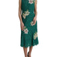 Dolce & Gabbana Elegant Lace Midi Dress with Floral Appliques