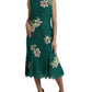 Dolce & Gabbana Elegant Lace Midi Dress with Floral Appliques