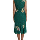 Dolce & Gabbana Elegant Lace Midi Dress with Floral Appliques