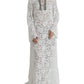 Dolce & Gabbana Elegant White Shift Dress with Crystal Embellishment