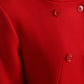 Liu Jo Elegant Red Double Breasted Long Coat