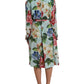 Dolce & Gabbana Elegant Floral Silk Trench Jacket