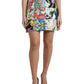 Dolce & Gabbana Multicolor Majolica Mini High Waist Skirt