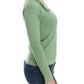 Ermanno Scervino Elegant Green Striped Wool Blend Sweater