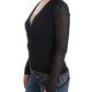 Ermanno Scervino Deep V-neck Black Wool Blend Sweater