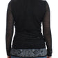 Ermanno Scervino Deep V-neck Black Wool Blend Sweater