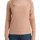 Ermanno Scervino Chic Striped Wool Blend Orange Sweater